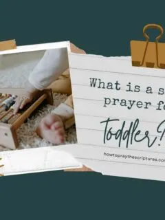 What is a short prayer for a toddler