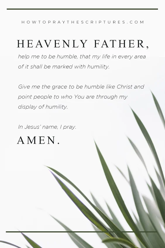A Prayer To Be Humble