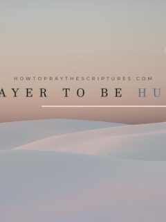 A Prayer To Be Humble