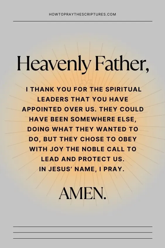 A Prayer of Gratitude for Our Spiritual Leaders