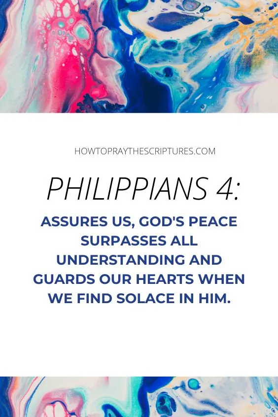 Philippians 4:7 assures us, God's peace surpasses all understanding and guards our hearts when we find solace in Him.