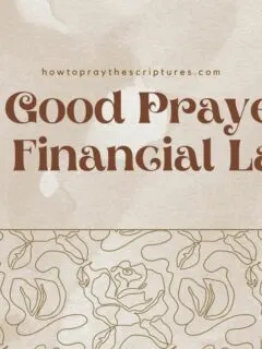 A Good Prayer for Financial Lack