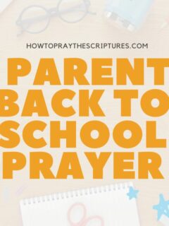 A Parents Back to School Prayer
