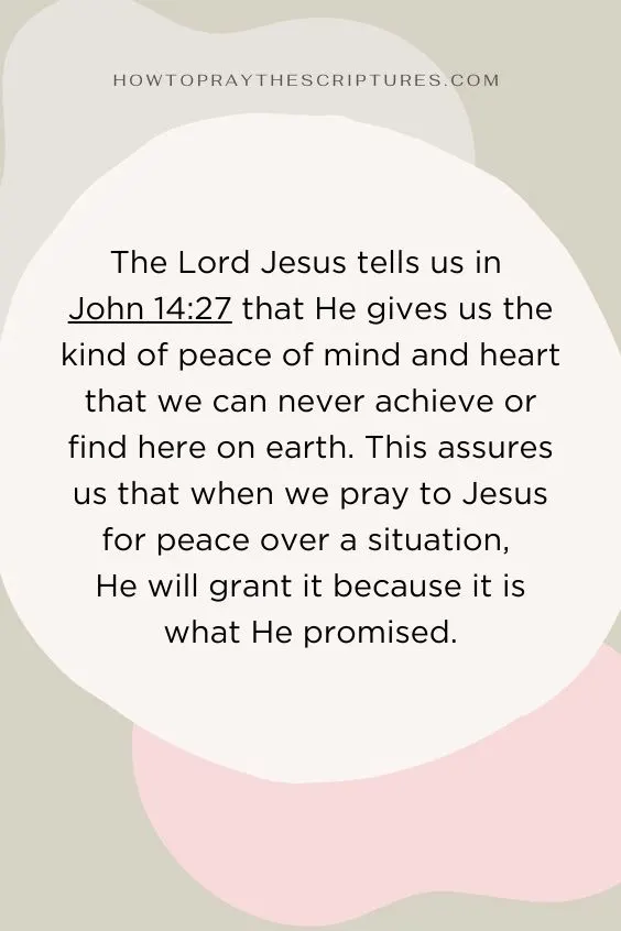 How Do You Pray for Peace over a Situation?