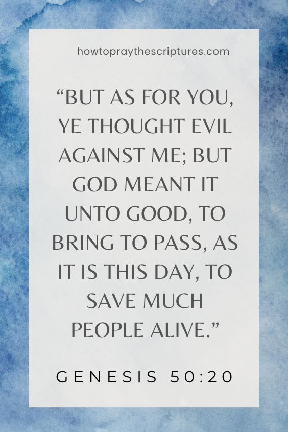 But as for you, ye thought evil against me; but God meant it unto good, to bring to pass, as it is this day, to save much people alive