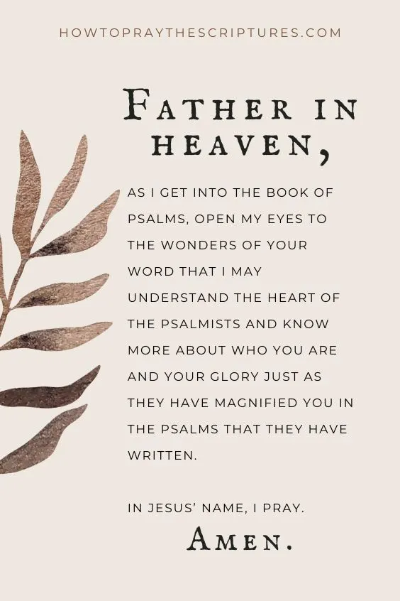 How to Pray a Psalm