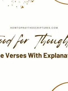 Food for Thought Bible Verses With Explanation