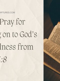 How to Pray for Holding on to God’s Faithfulness from Hosea 14:8