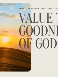 Value the Goodness of God