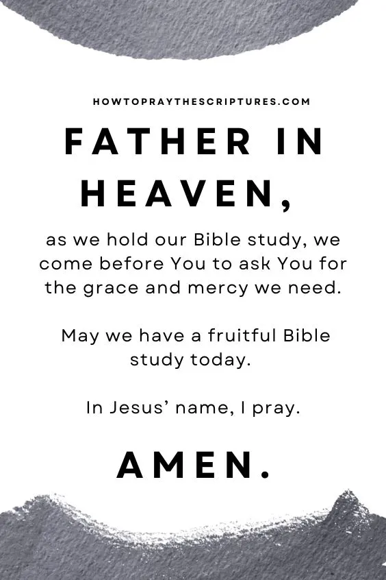 A Good Short Prayer for Bible Study