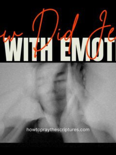 How Did Jesus Deal With Emotions