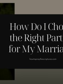 How Do I Choose the Right Partner for My Marriage?