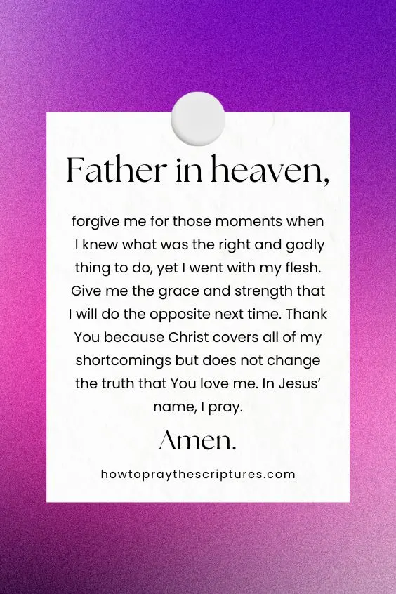 How to Pray to God for Forgiveness of Sins