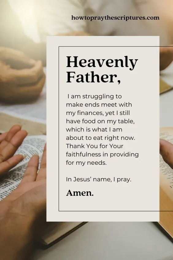A Good Prayer Before You Eat