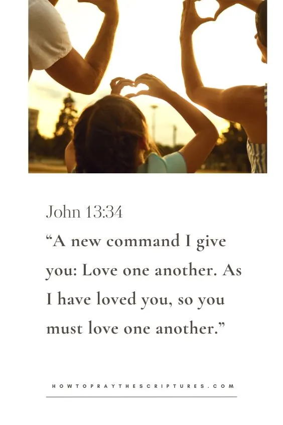 A new command I give you: Love one another. As I have loved you, so you must love one another.