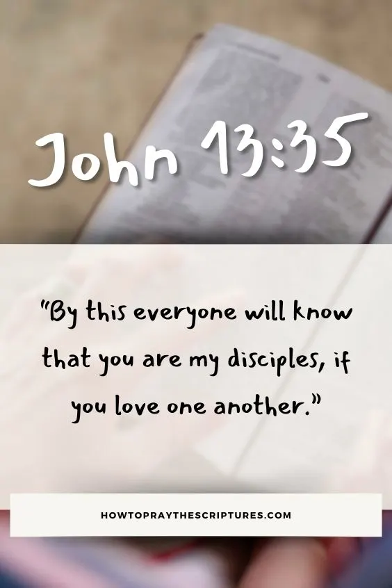  By this everyone will know that you are my disciples, if you love one another.
