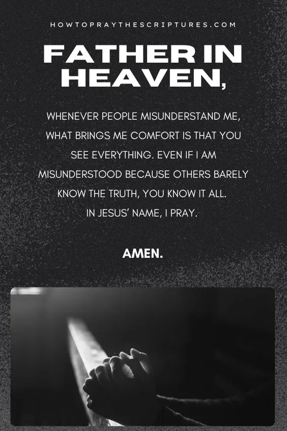 A Good Prayer When Misunderstood