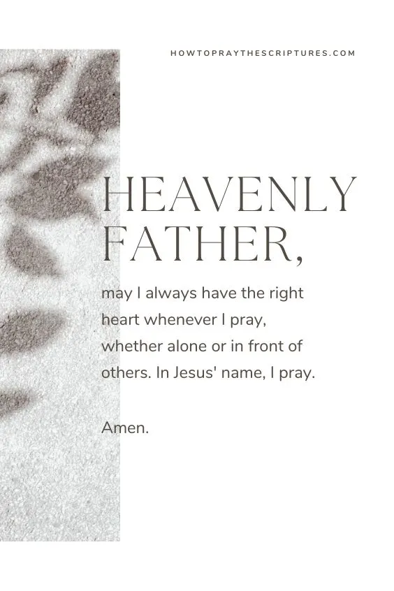 How to Pray in Front of Others