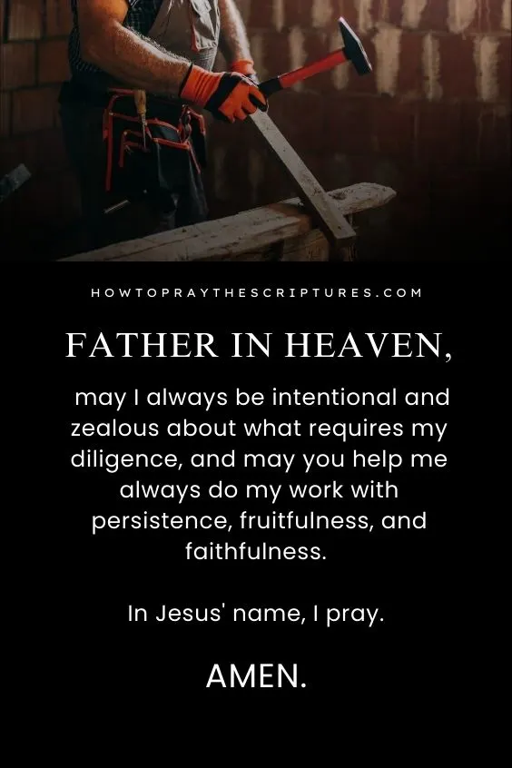 A Prayer for Diligence