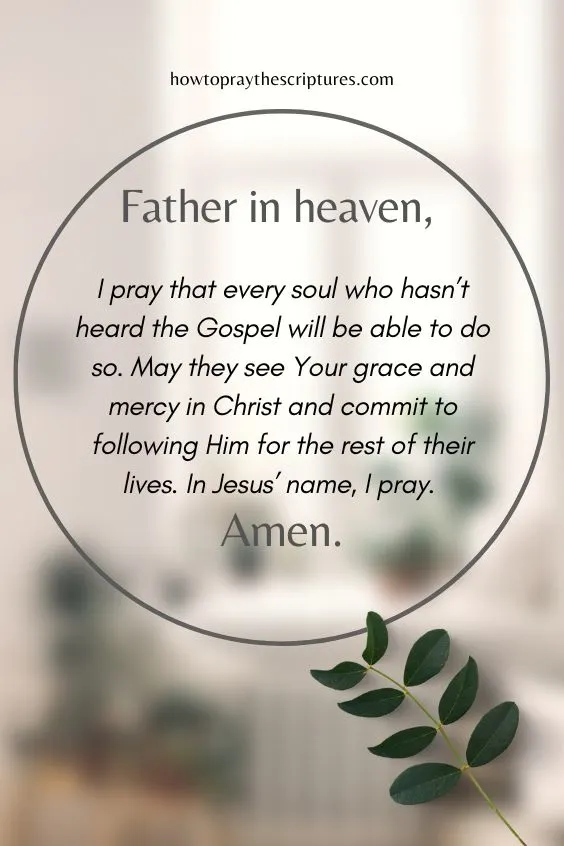 How to Pray for Lost Souls