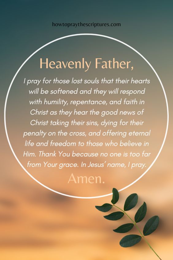 How To Pray For Lost Souls