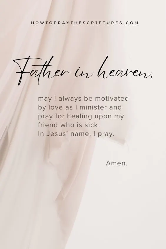 How to Pray for a Friend Who Is Sick