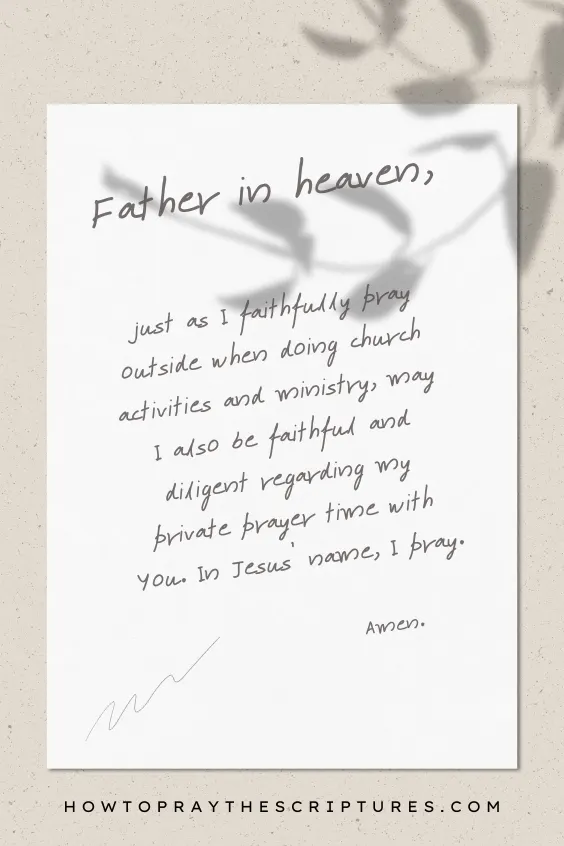 A Daily Private Prayer