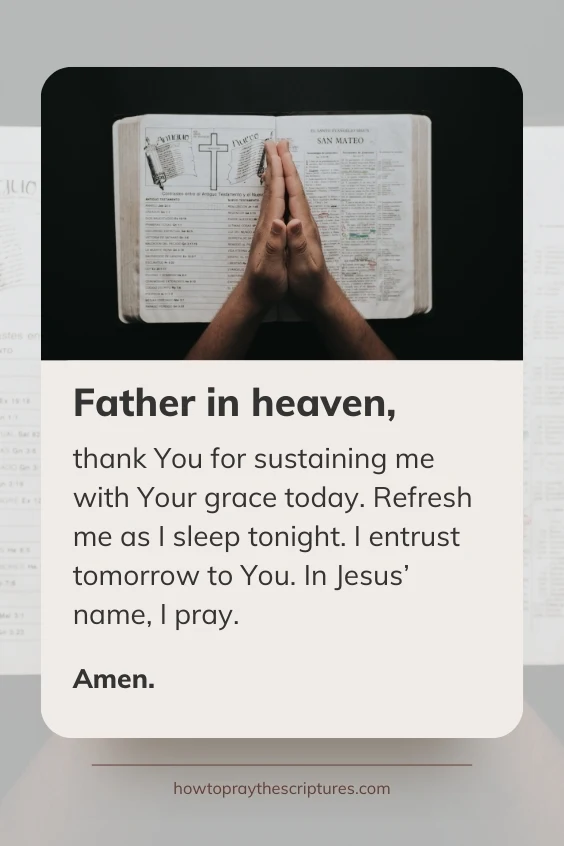 A Good Night Short Prayer