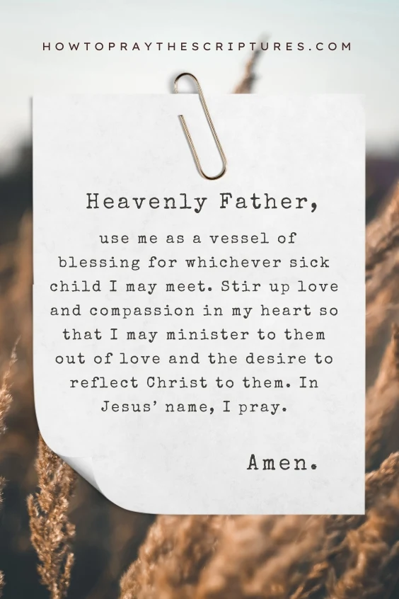 A Little Prayer for a Sick Child