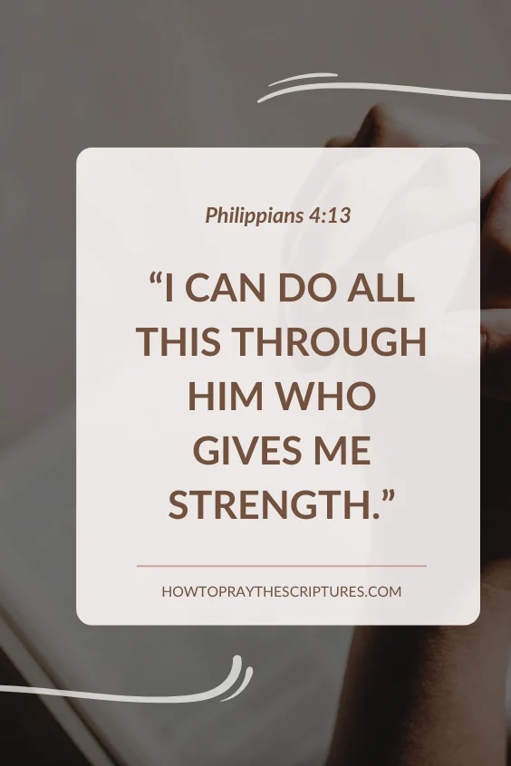 can do all this through him who gives me strength.