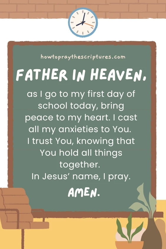 A First Day of School Prayer