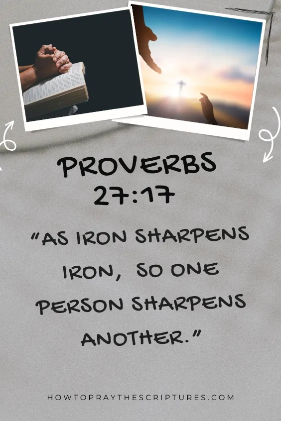 As iron sharpens iron, so one person sharpens another