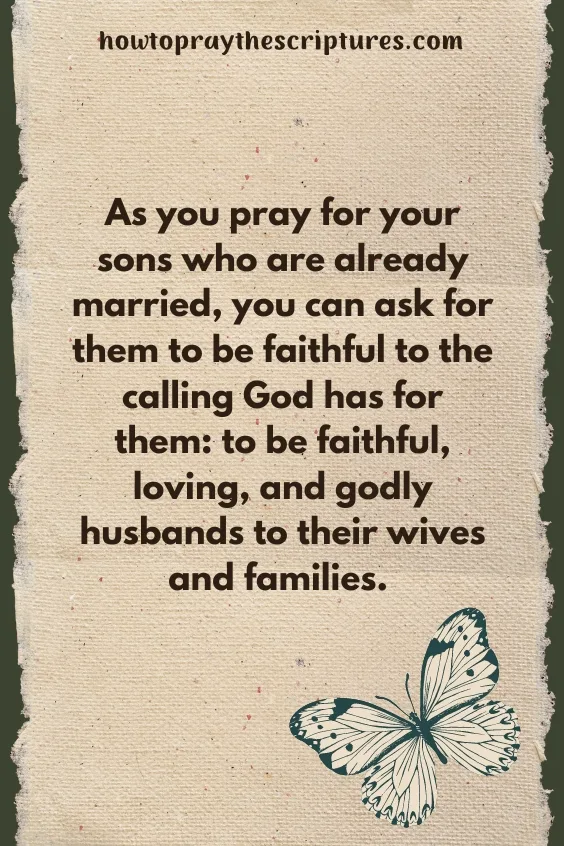 A Mother&rsquo;s Prayer For Her Married Sons