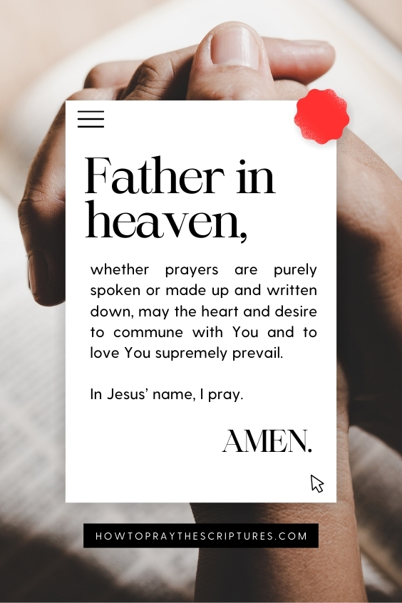 How To Make A Prayer