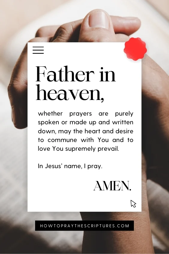 How to Make a Prayer