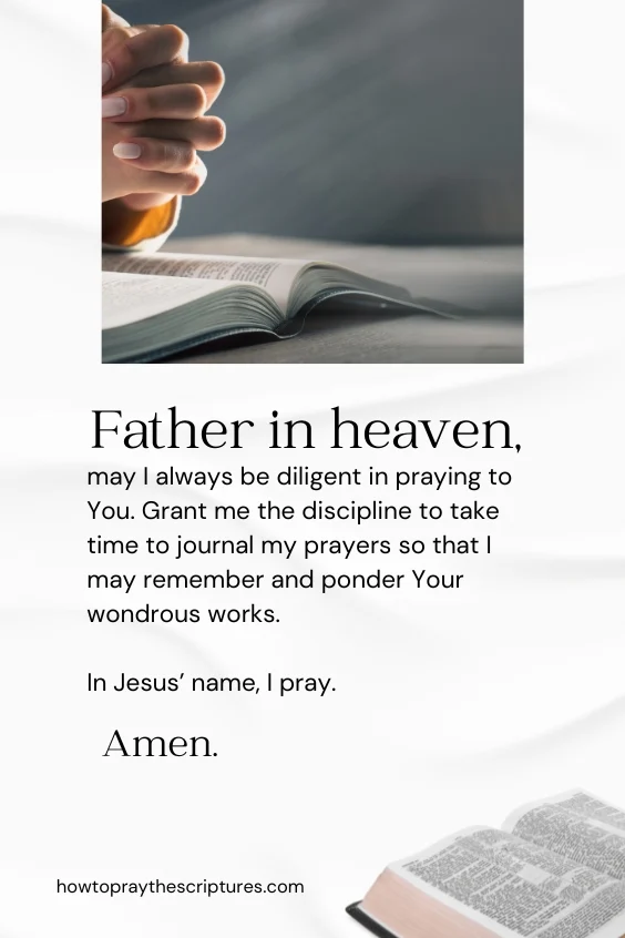 How to Organize Prayer Journal