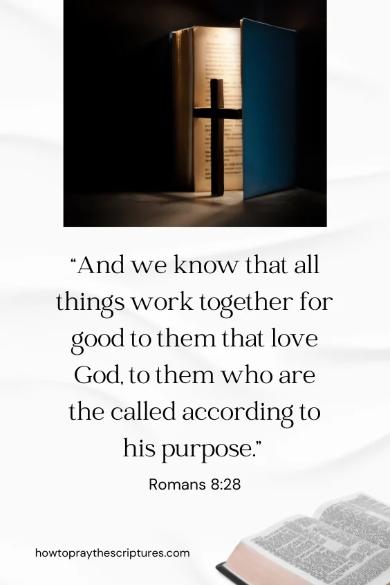 And we know that all things work together for good to them that love God, to them who are the called according to his purpose