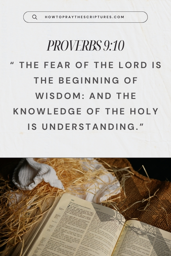 The fear of the Lord is the beginning of wisdom: and the knowledge of the holy is understanding.)