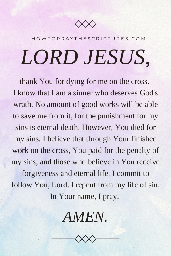How To Get Saved Prayer
