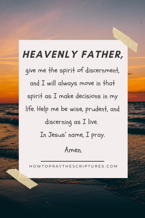 How To Pray For The Spirit Of Discernment