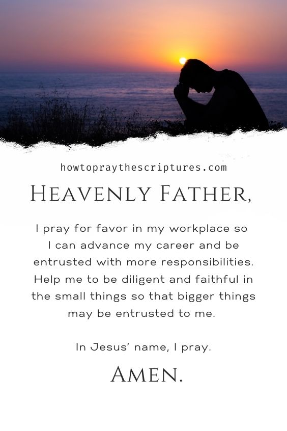 A Prayer For Favor At Work