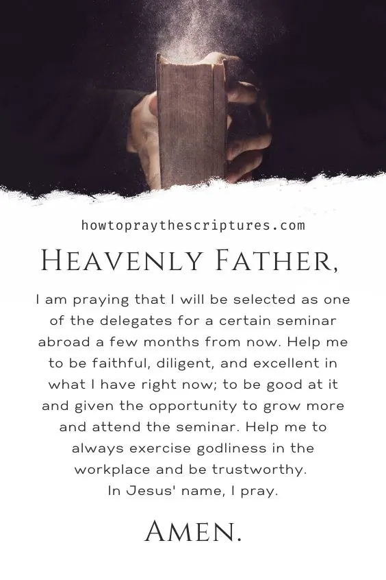 A Prayer For Favor At Work