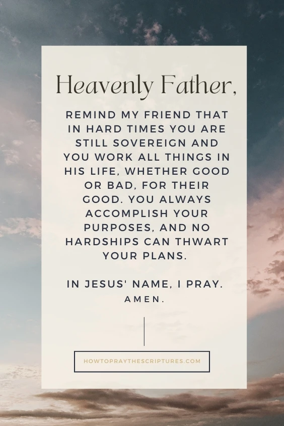 A Prayer for a Friend Going Through Hard Times