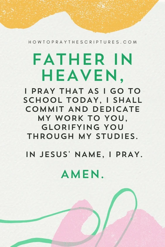 A Prayer for a Good Day at School