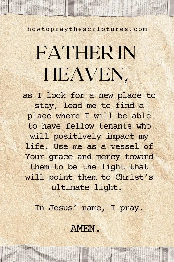 A Prayer for a Place to Stay