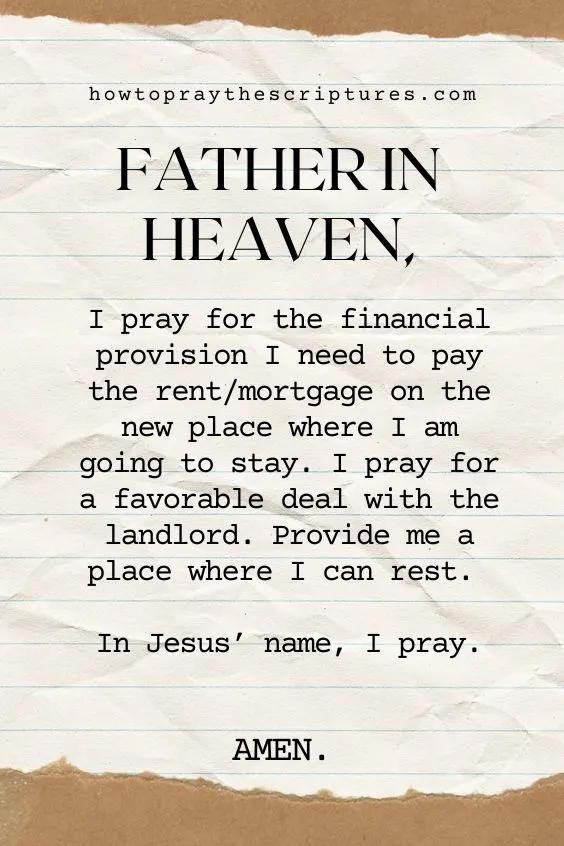 A Prayer for a Place to Stay