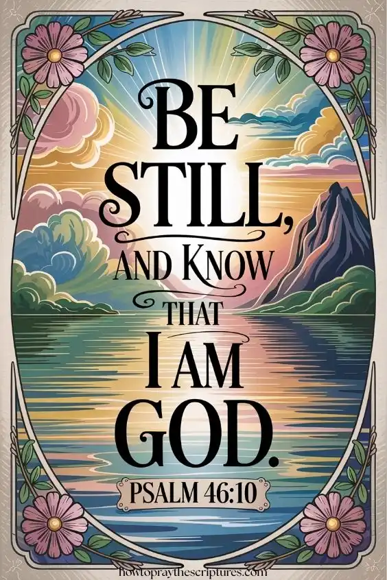 Be still, and know that I am God. (Psalm 46:10)